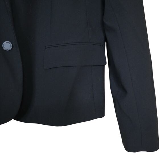 Calvin Klein Women's 12 Black 2 Button Front Lined Blazer - Picture 5 of 9